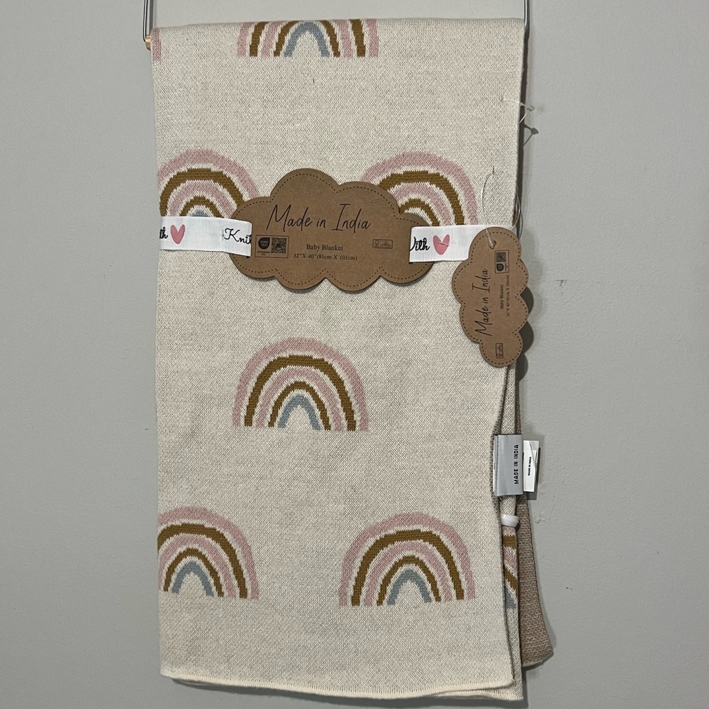 COPY - NEW Baby Blanket Decorative Cotton Throw Rainbow Theme | Made in India